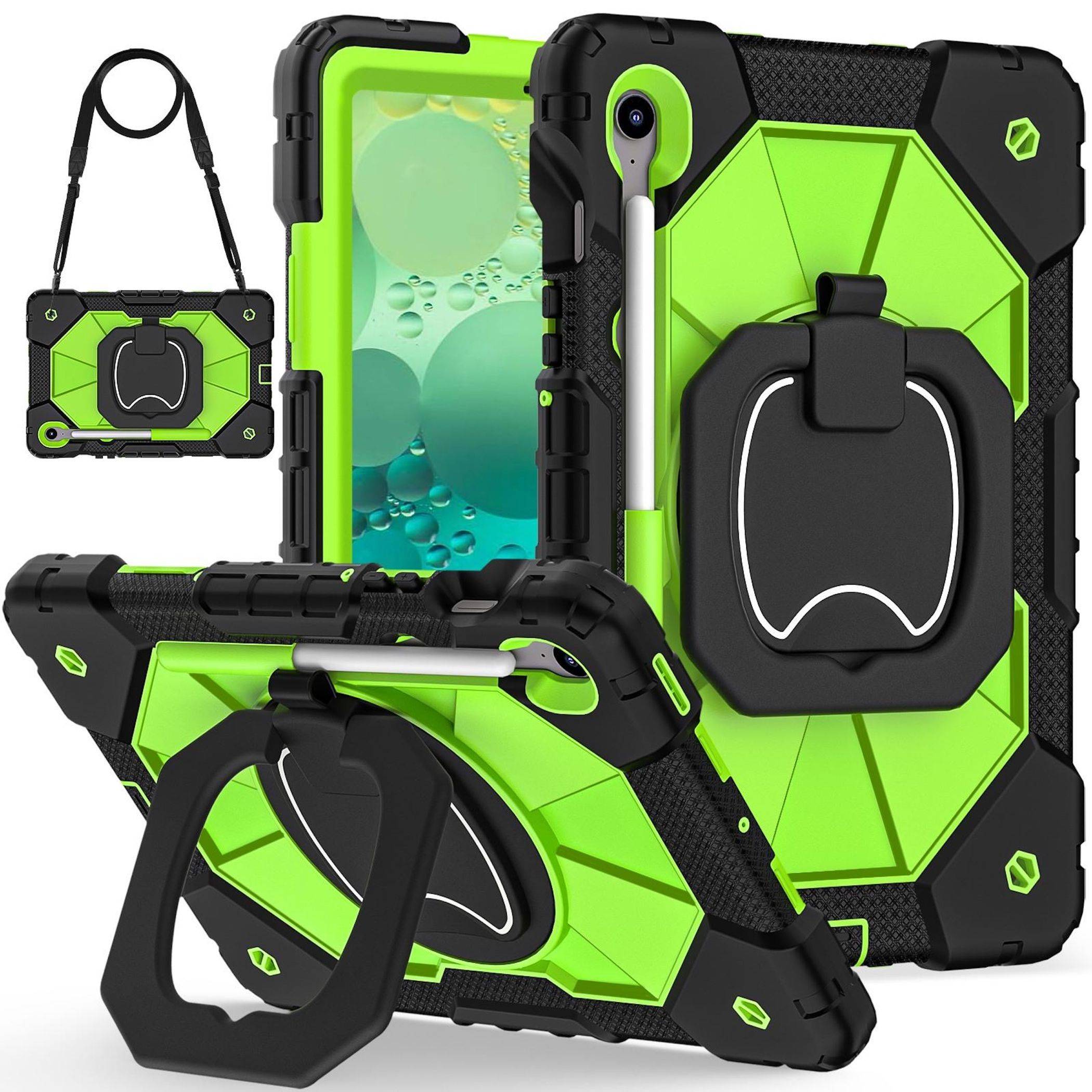 Für Samsung Galaxy Tab S10 Lite / S10 FE Hybrid Hülle Halter Grün-0