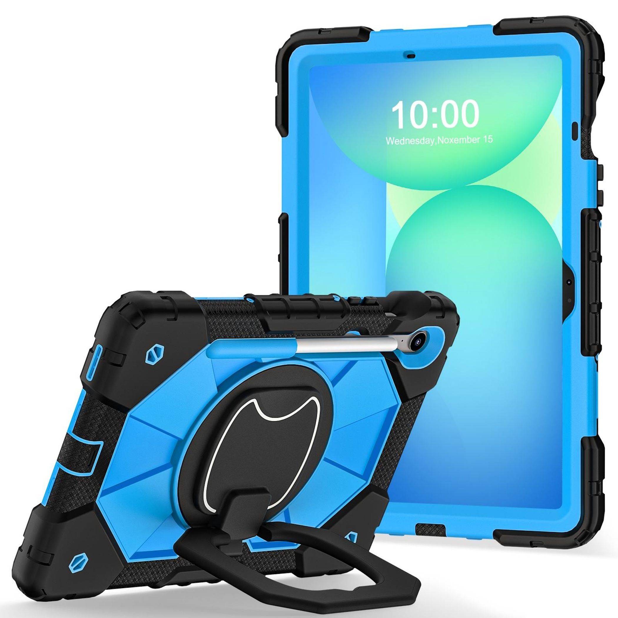 Für Samsung Galaxy Tab S10 Lite / S10 FE Hybrid Hülle Halter Blau-1