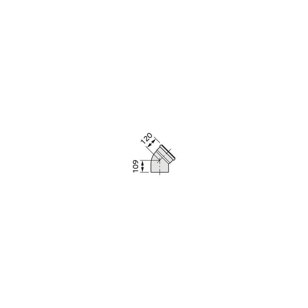 Vaillant Bogen 45 Grad DN 160, PP, 0020095556-1
