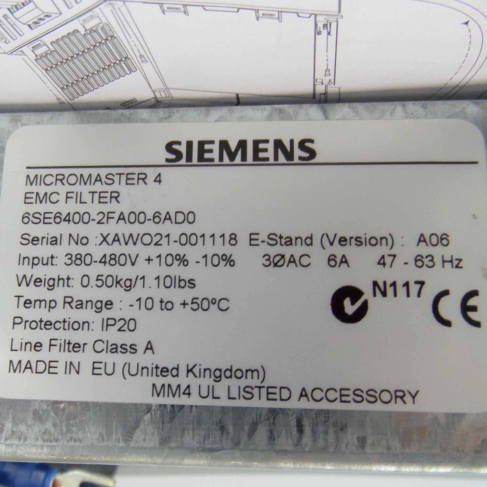 Siemens Micromaster 4 EMC Filter 6SE6400-2FA00-6AD0 OVP-1
