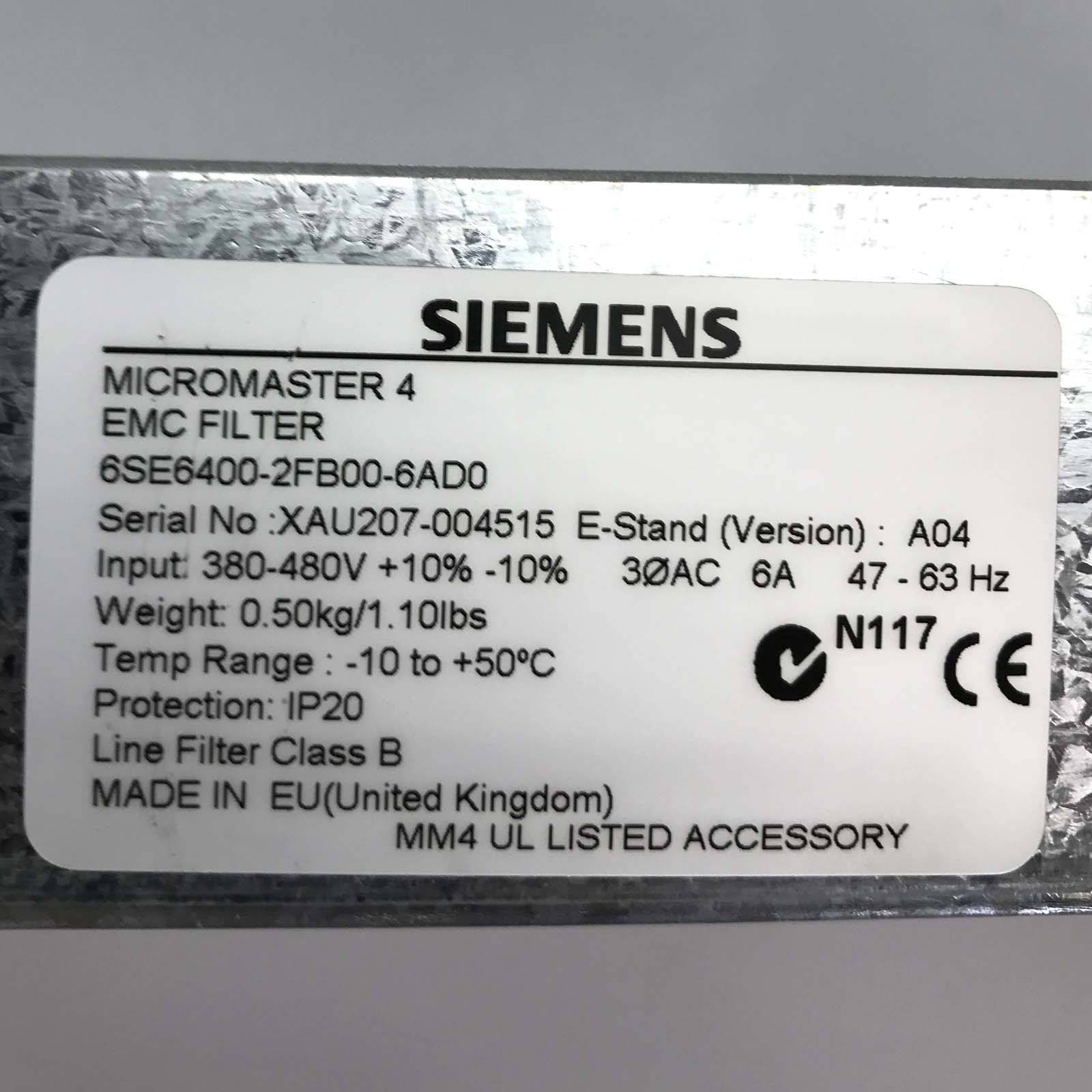 Siemens Micromaster 4 EMC Filter 6SE6400-2FB00-6AD0 OVP-1