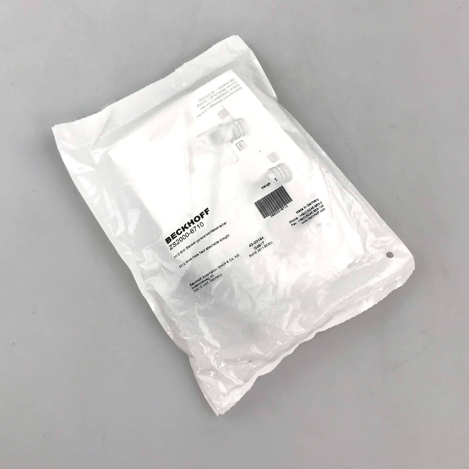 Beckhoff ZS2000-6710, M12-Stecker feldkonfektionierbar, Sensor, IP67, geschirmt-0