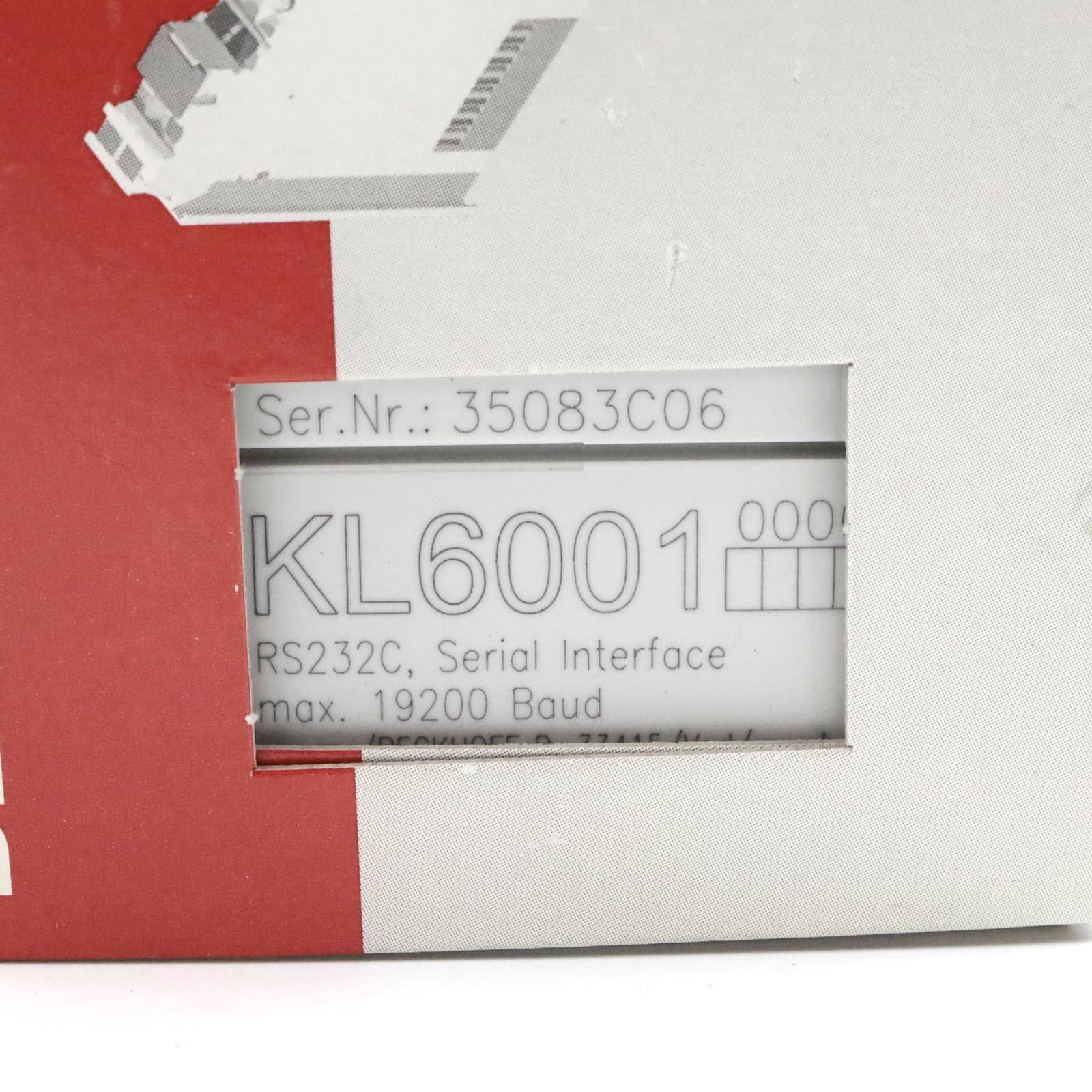 Beckhoff KL6001, Busklemme, 1-Kanal-Kommunikations-Interface, seriell, RS232-1