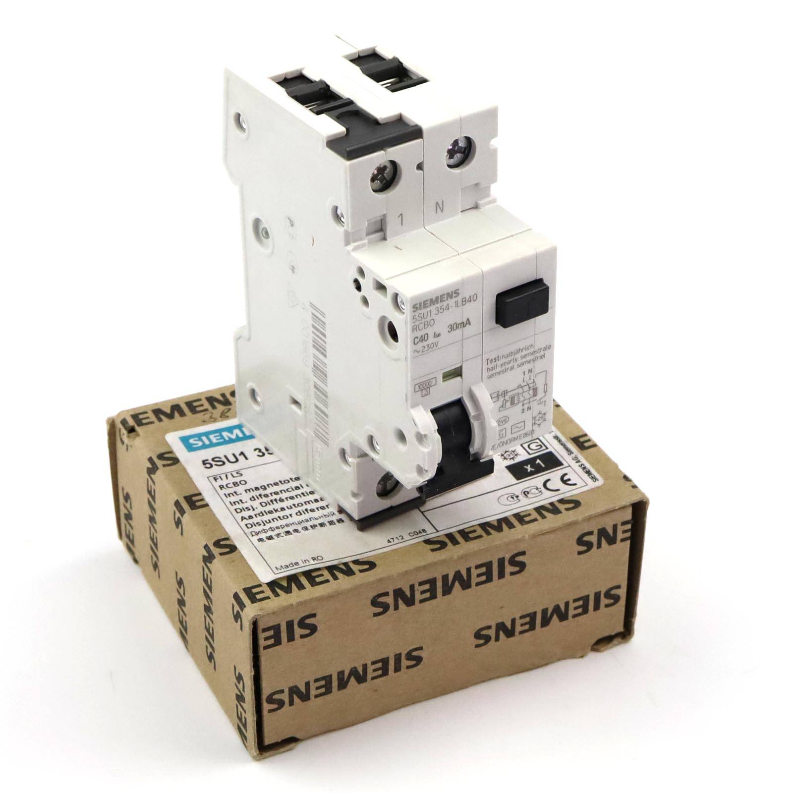 Siemens 5SU13541LB40 Leitungsschutzschalter 40 A 0.03 A 230 V-0