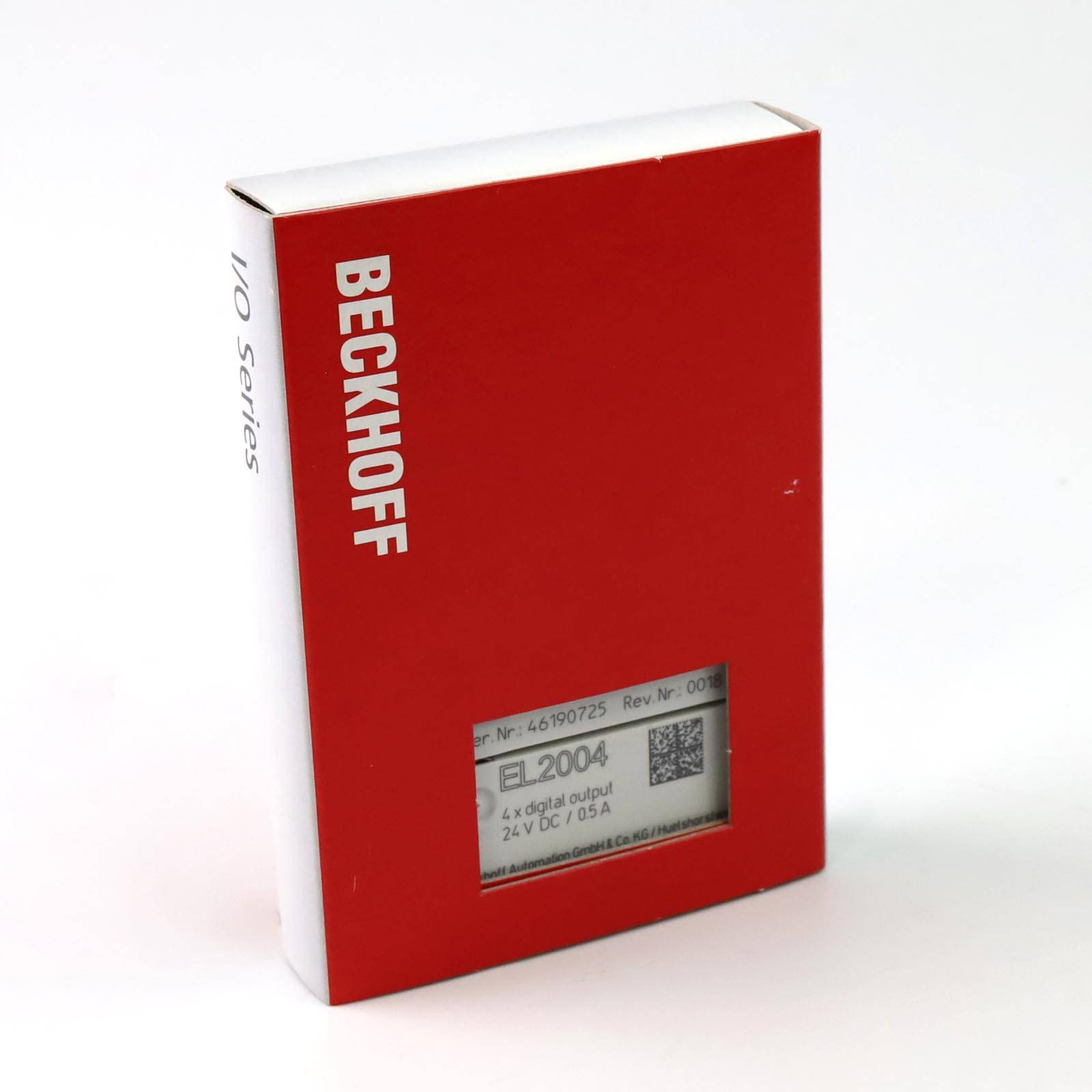 Beckhoff EL2004, EtherCAT-Klemme, 4-Kanal-Digital-Ausgang, 24V DC, 0,5A-0
