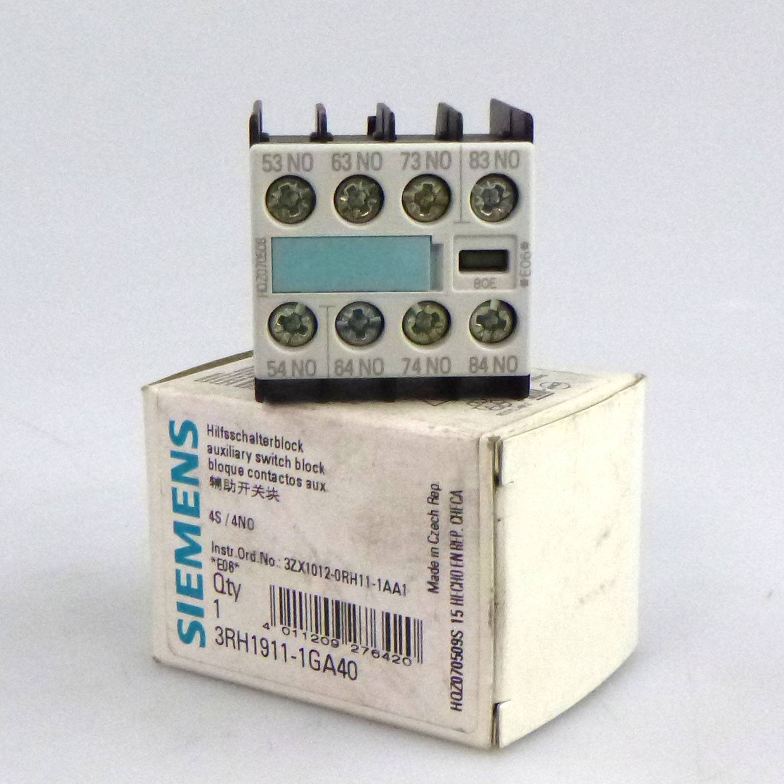 Siemens Hilfsschalterblock 4S 3RH1911-1GA40 ( 3RH1 911-1GA40 )-0