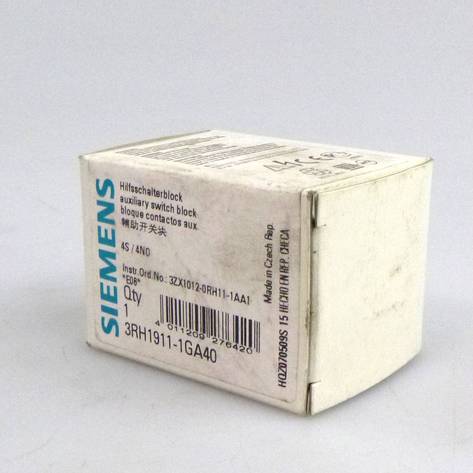 Siemens Hilfsschalterblock 4S 3RH1911-1GA40 ( 3RH1 911-1GA40 )-1