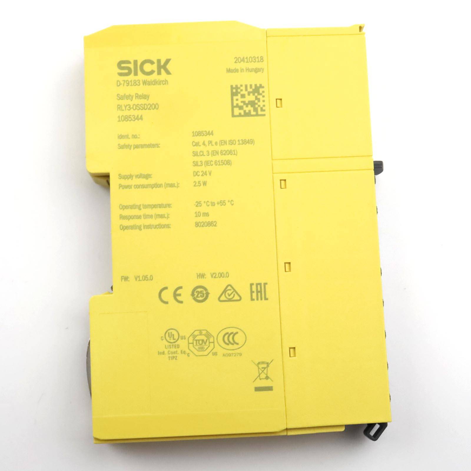 SICK Sicherheitsrelais RLY3-OSSD200 1085344 OVP-1