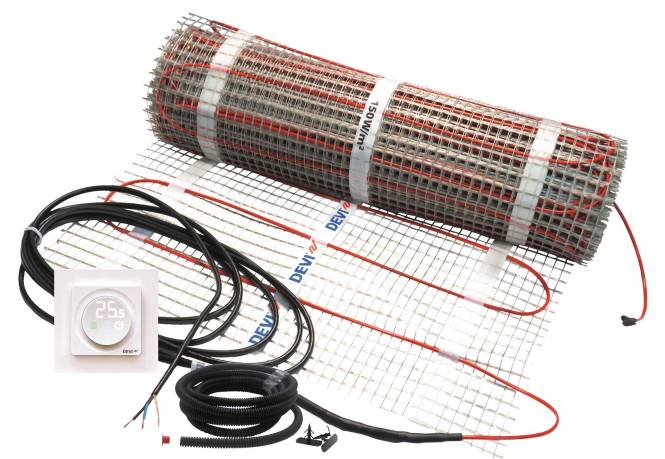 DEVI 140F0477 DEVImat 150 (DTIF) 50x1800 9,0m²(DTIF) Dünnbett-Set 150W/m² Haustechnik Elektrisch-0