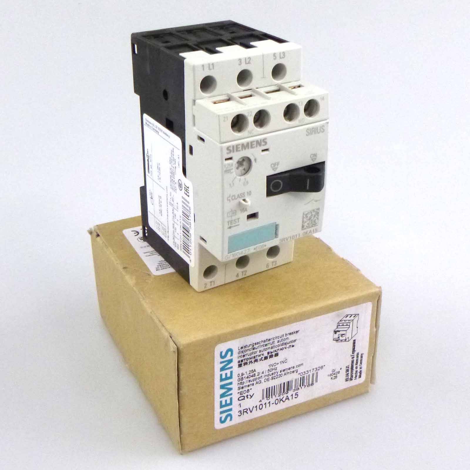 Siemens Leistungsschalter 3RV1011-0KA15 OVP-0
