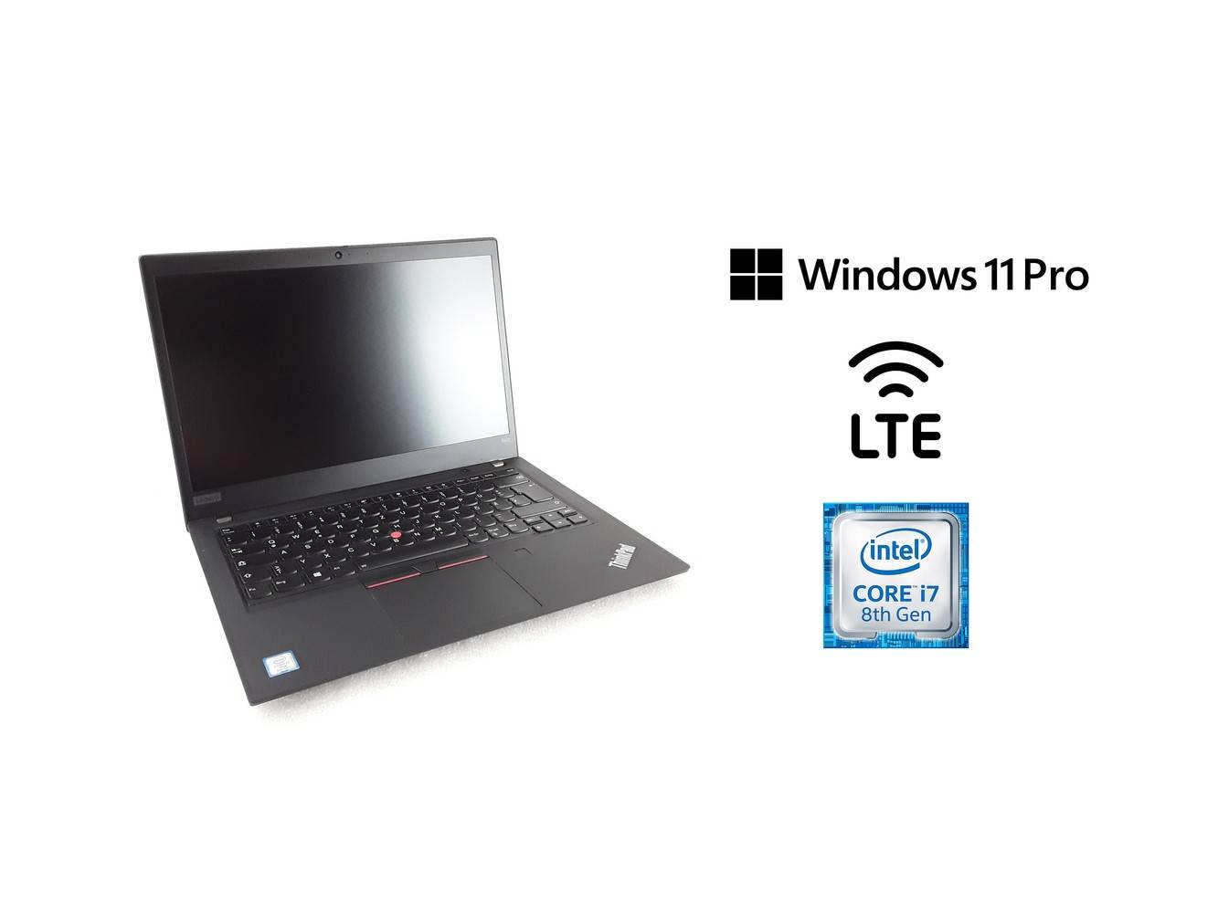 Lenovo ThinkPad T490 14" FHD i7-8665U 16GB RAM 512GB NVMe SSD FPR LTE Win11Pro - Refurbished A--0