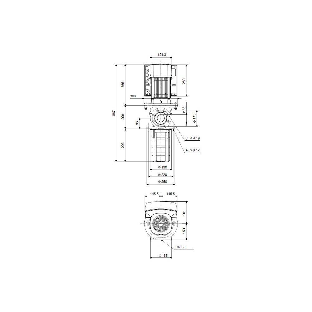 Grundfos Eintauchpumpe geregelt MTRE 45-2/2-2 A-F-A-HUUV, 3x380-500V 5,5kW 2897/min max. Arbeitsdruck 30 bar-2