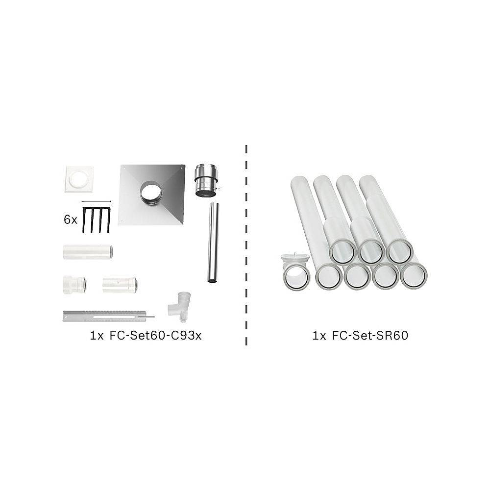 Bosch Abgas-Standardpaket Bopa FC41 S, Schacht starr, DN 80/125, 10m, RLU-0