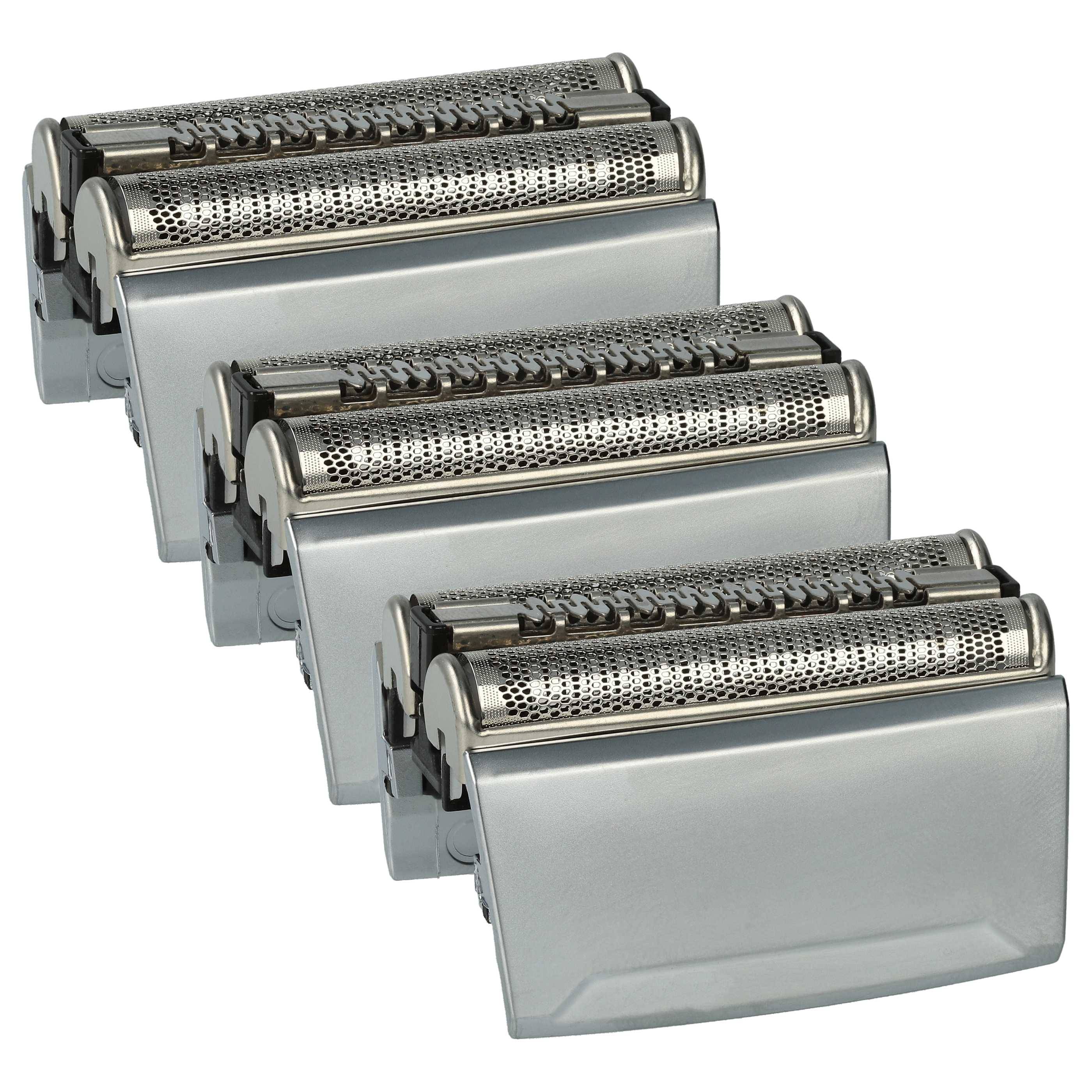 vhbw 3x Ersatz-Scherköpfe kompatibel mit Braun 5050cc (5748 / 5749) | 5070cc (5748 / 5749) Elektrorasierer, Silber-0