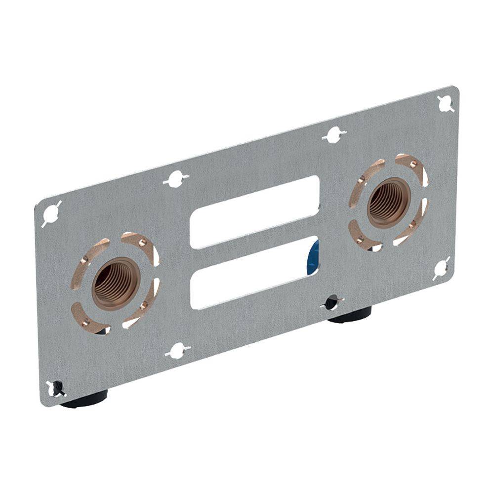Geberit FlowFit Set Anschlusswinkel 90 Grad zweifach, D 16mm, Rp 1/2", L1 4,7cm, AD 15cm, Rotguss bleifrei-1