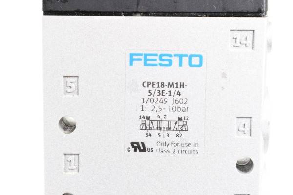 FESTO, 170249 + 1658460, CPE18-M1H-5/3E-1/4 + MSEB-3-24V DC, Magnetventil mit 2x Magnetspule-1
