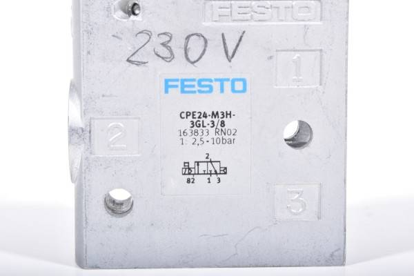 FESTO Magnetventil 163833 CPE24-M3H-3GL-3/8 G 3/8 Nennweite (Details) 11 mm 1 St.-1