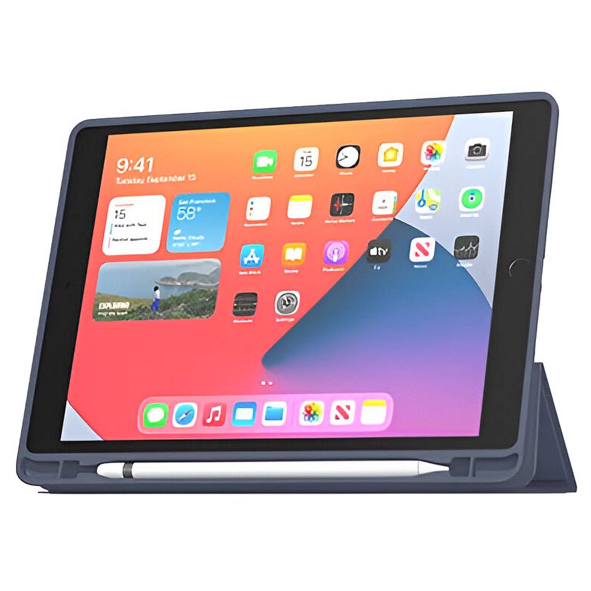SlimSkin Hülle für iPad Air 11 M2-M3 / Air 10.9 mit Stifthalter Blau-0