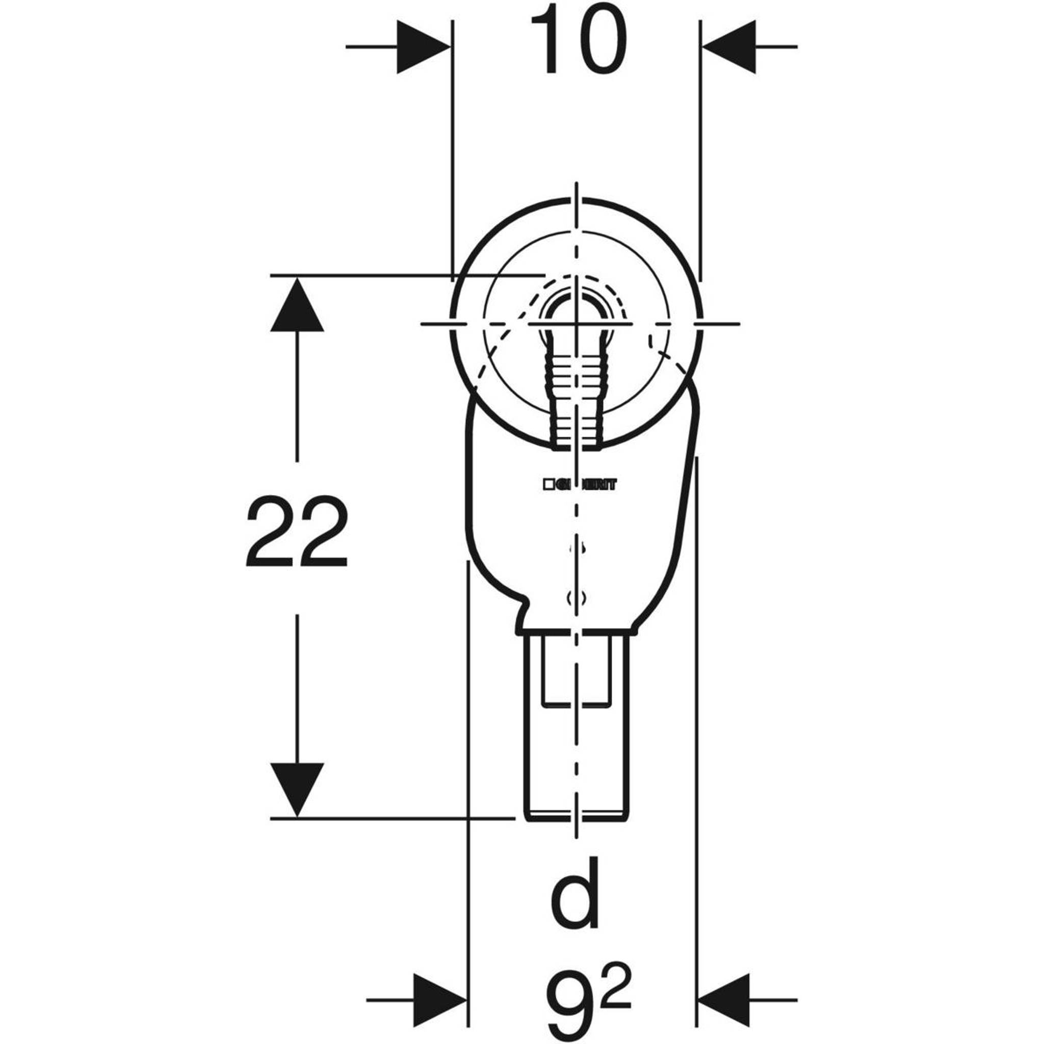 Geberit UP Siphon für Geraete 1 Anschluss, Abdeckrosette chrom, 1 Stk.-2