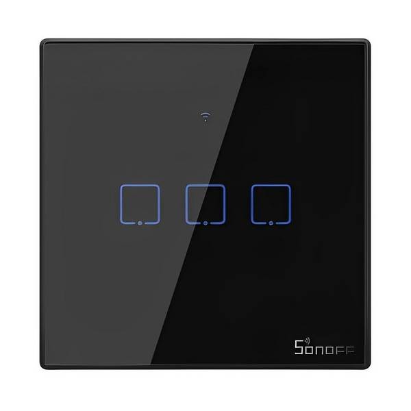Sonoff Touch-Lichtschalter 3-fach, WLAN, EU, T3EU3C-TX, 1 Stk.