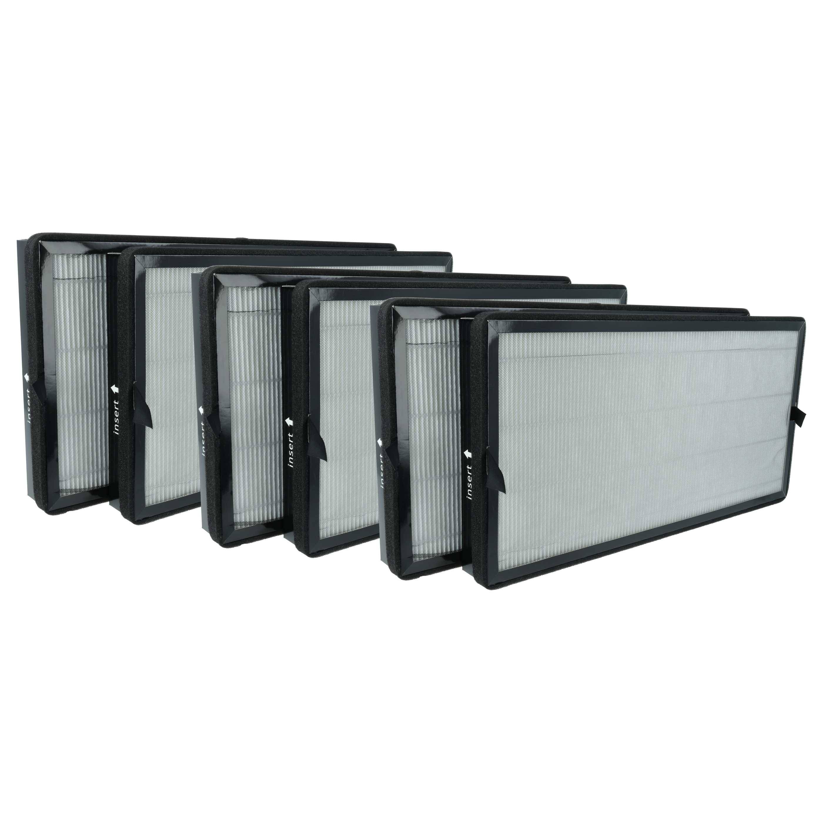 vhbw 6x Aktivkohlefilter kompatibel mit Kärcher AF 50 Luftreiniger | H13 Luftfilter Schwarz-0