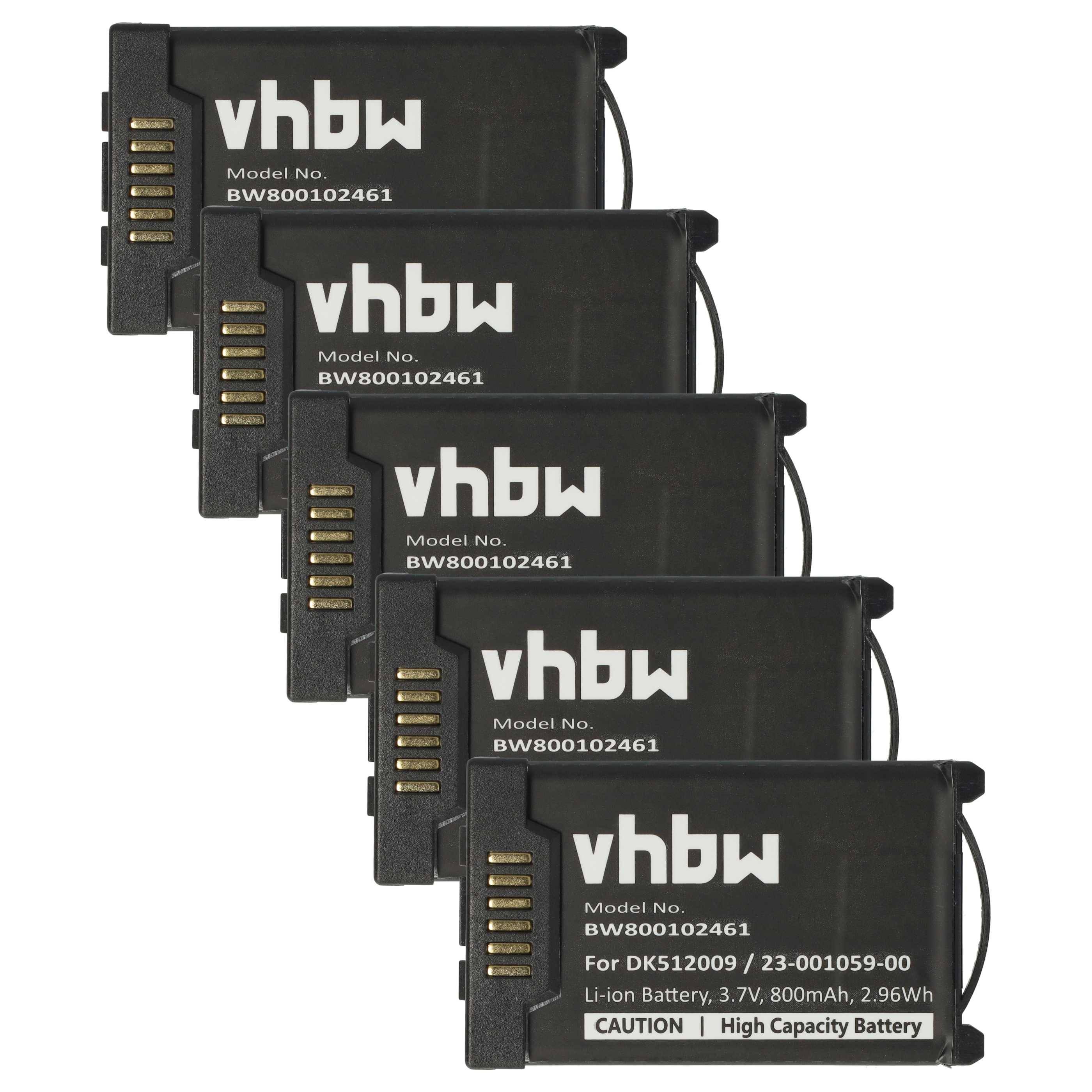 vhbw 5x Akku kompatibel mit Mitel 650d | 650c, 632dt schnurlos Festnetz Telefon (800 mAh, 3,7 V, Li-Ion)-0