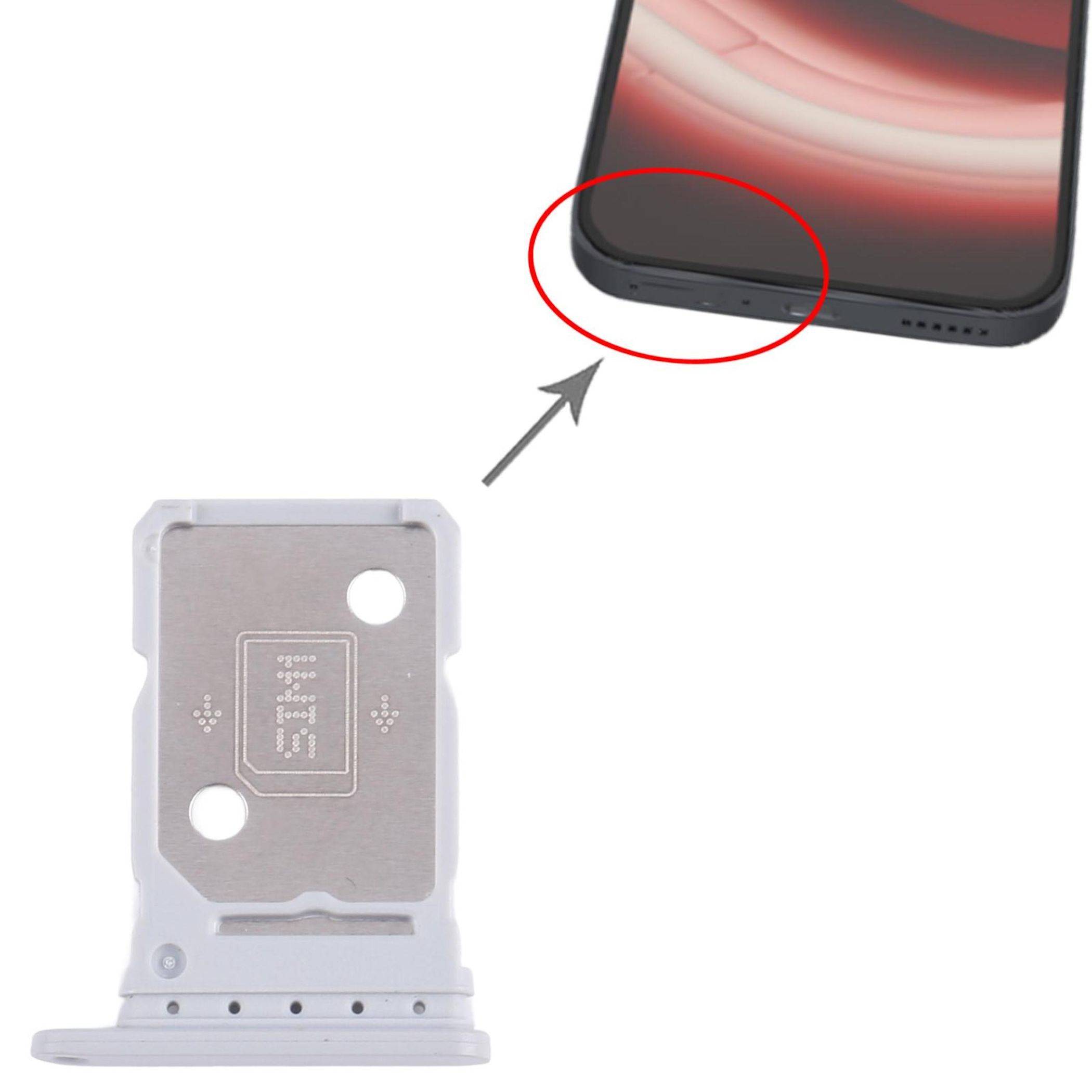 Für Nothing Phone 2A SIM Karten Tray Dual SIM Ersatzteil Silber-0