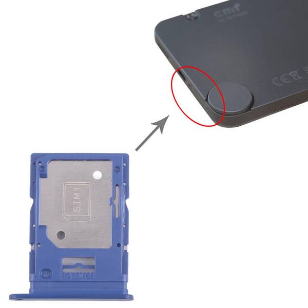 Für Nothing CMF Phone 1 SIM Karten Tray SIM Micro SD Ersatzteil Blau