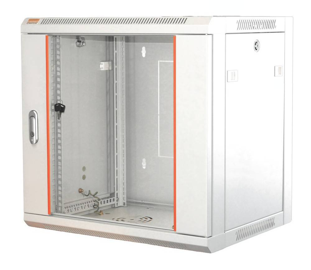 19 Zoll Netzwerkschrank 15 HE BxT 570x600 mm Sichttür Seiten abnehmbar Wand + Standmontage umfangreiches Zubehör-Set-4