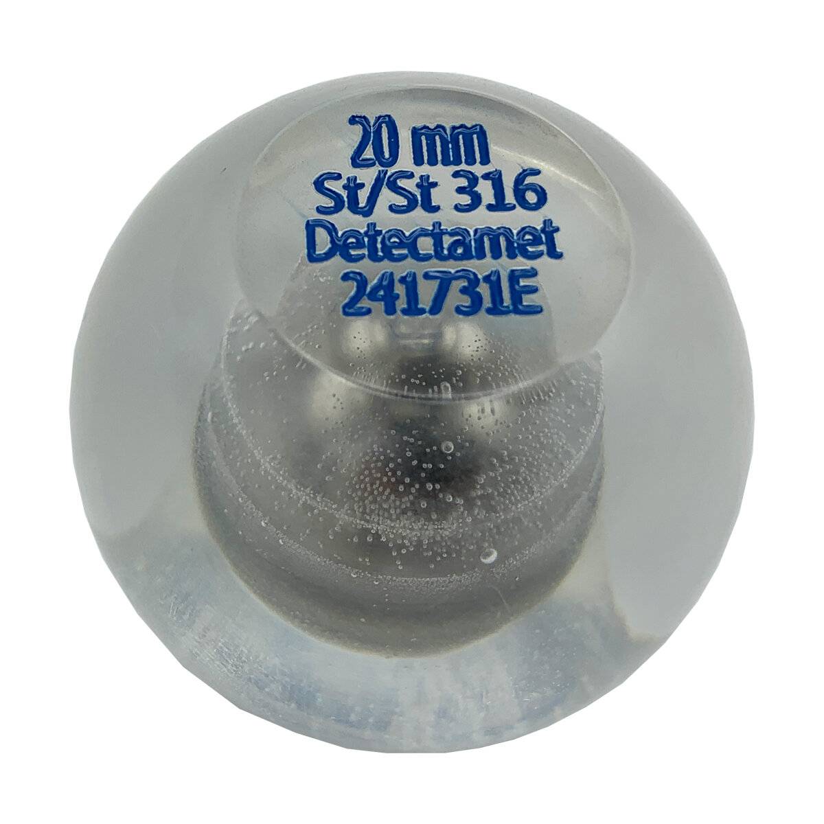 Metalldetektor-Acryl-Testkugel- Klar-Nicht-Eisenhaltig (Grün)-1.0mm-0