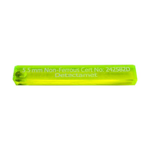 Metalldetektor-Acryl-Teststäbchen - Hi Vis-Aluminium (gelb)-7,0mm