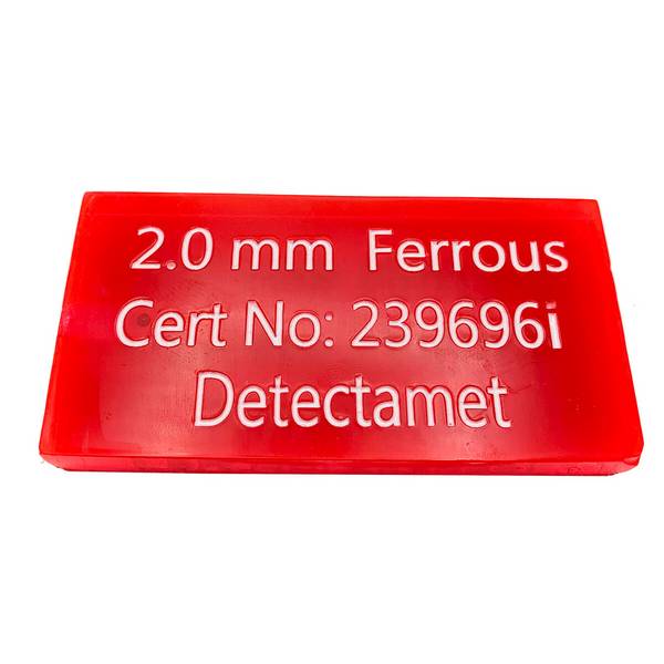 Metalldetektor-Acryl-Testkarte - Hi Vis-Ferrous (Rot)-5.5mm
