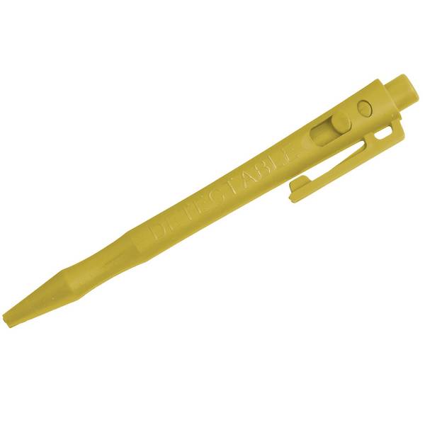 Detectable HD Retractable Pens - Tinte mit feiner Spitze (50er-Pack) - Schwarz-Gelb-Clip