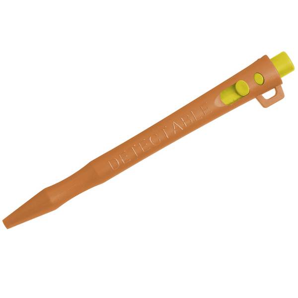 Detectable HD Retractable Pens - Tinte mit feiner Spitze (50er-Pack) - Schwarz-Orange-Lanyard