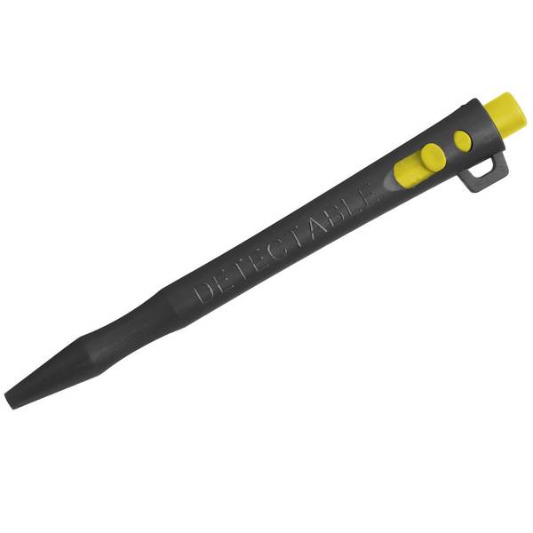 Detectable HD Retractable Pens - Tinte mit feiner Spitze (50er-Pack) - Schwarz-Schwarz-Lanyard