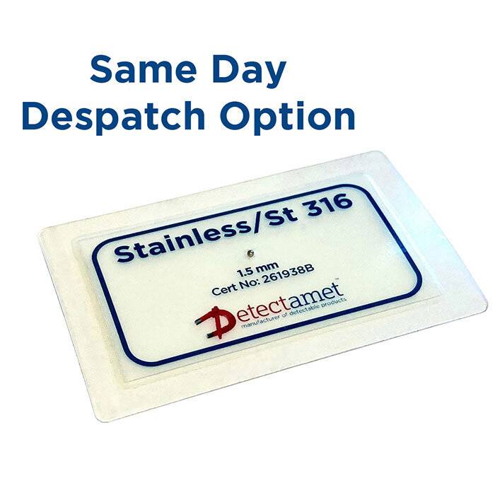 Same Day Despatch ID Test-Card [54 x 86mm] 316 St/St {Blue} (2.5mm)-0
