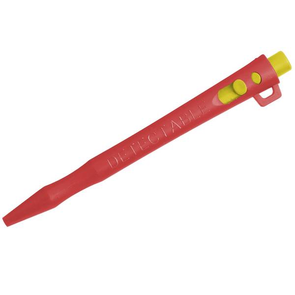 Detectable HD Retractable Pens - Tinte mit feiner Spitze (50er-Pack) - schwarz-rot - Umhängeband