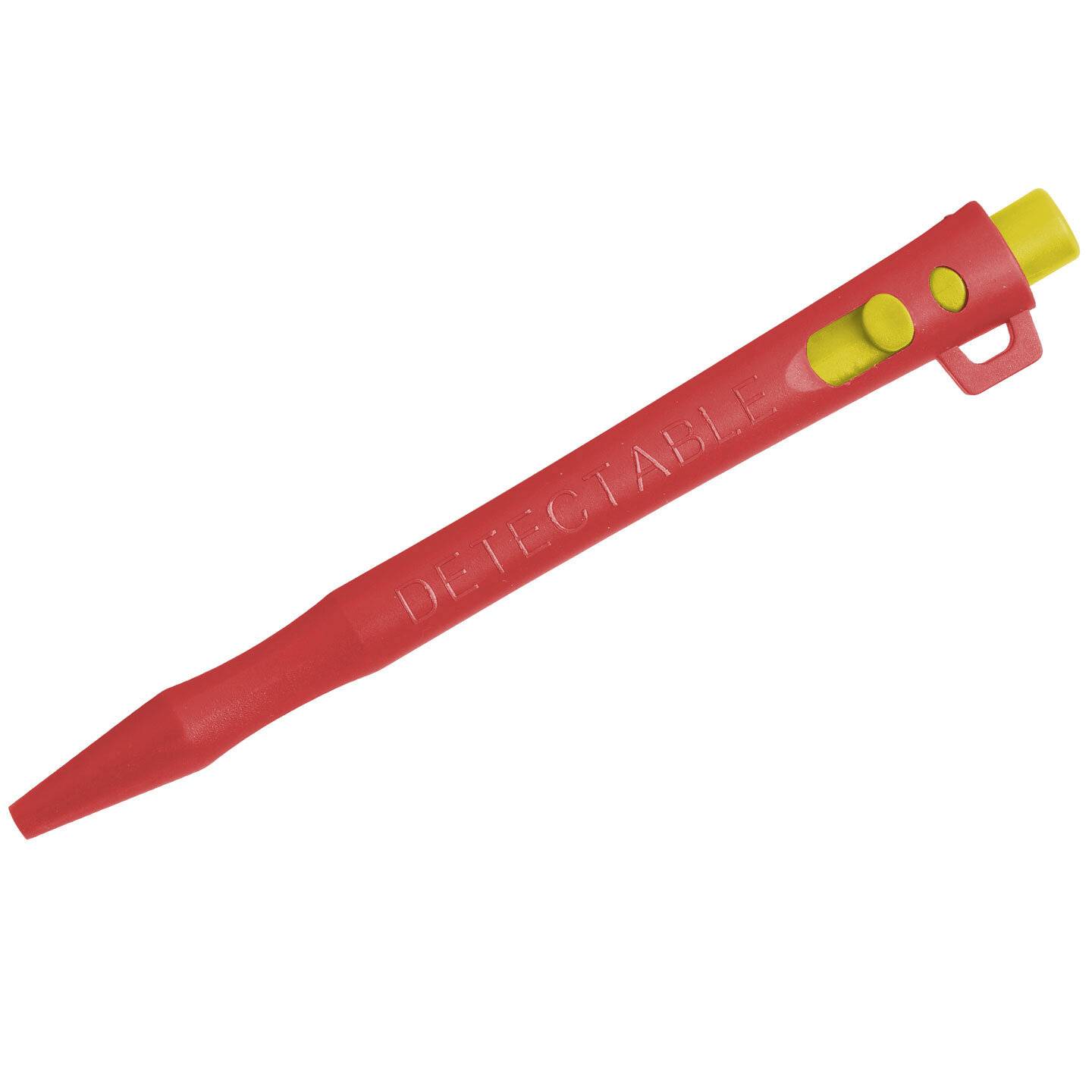 Detectable HD Retractable Pens - Tinte mit feiner Spitze (50er-Pack) - schwarz-rot - Umhängeband-0