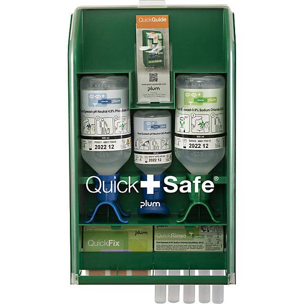 Erste-Hilfe-Station QuickSafe Chemical Industry HxB 430 x 253 mm grün/transparent. 86025249 860252 49-0