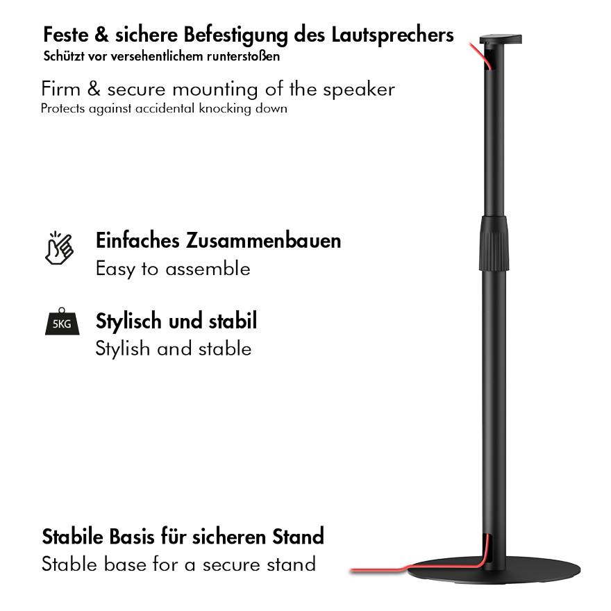 LogiLink Lautsprecherständer f. SONOS ERA 100 & 300 schwarz-3