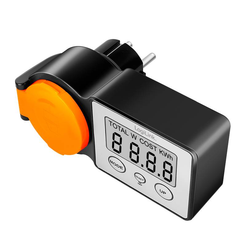 LogiLink Energiekosten-Messgerät Outdoor, schwarz/orange