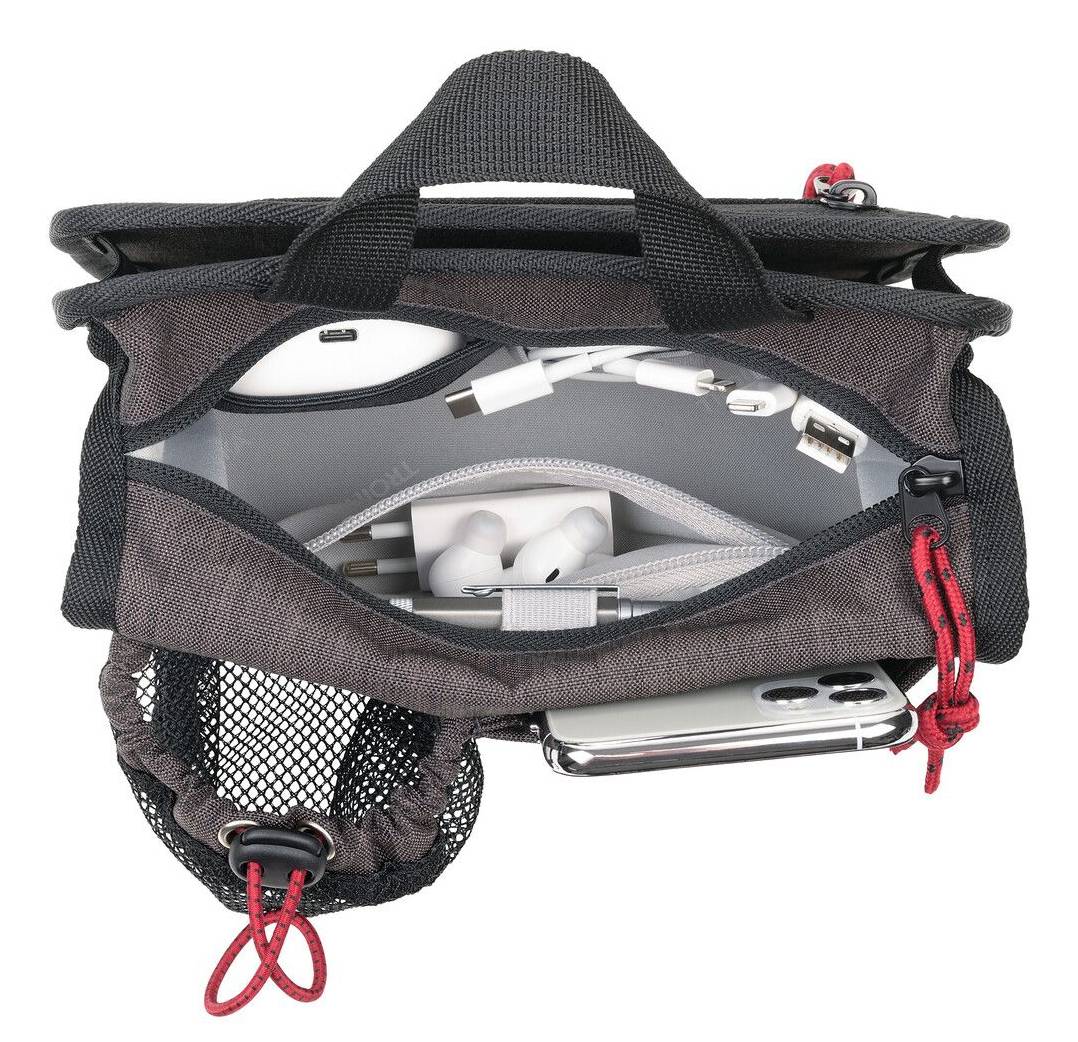 Troika BBG67/GY, Unisex, Trolley-Tasche, Reißverschluss, Schwarz, Grau, Einfarbig, Schwarz-1
