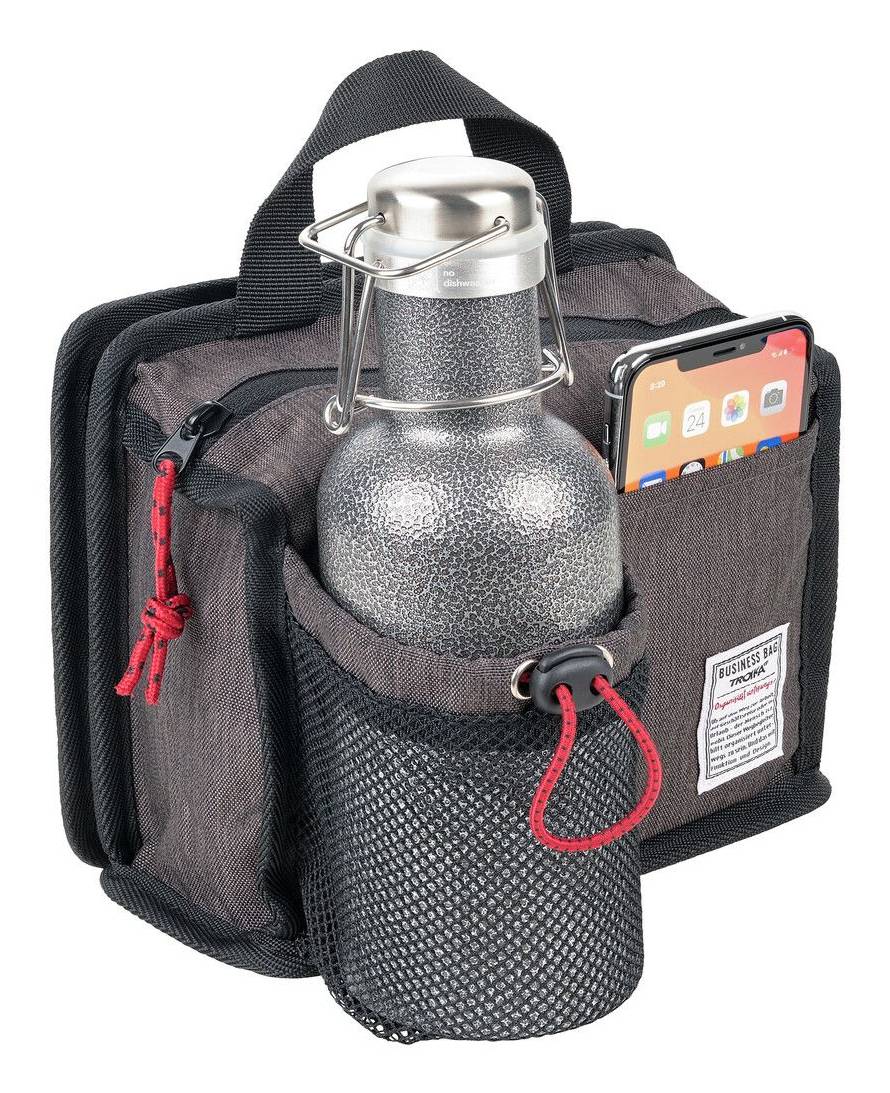 Troika BBG67/GY, Unisex, Trolley-Tasche, Reißverschluss, Schwarz, Grau, Einfarbig, Schwarz-3