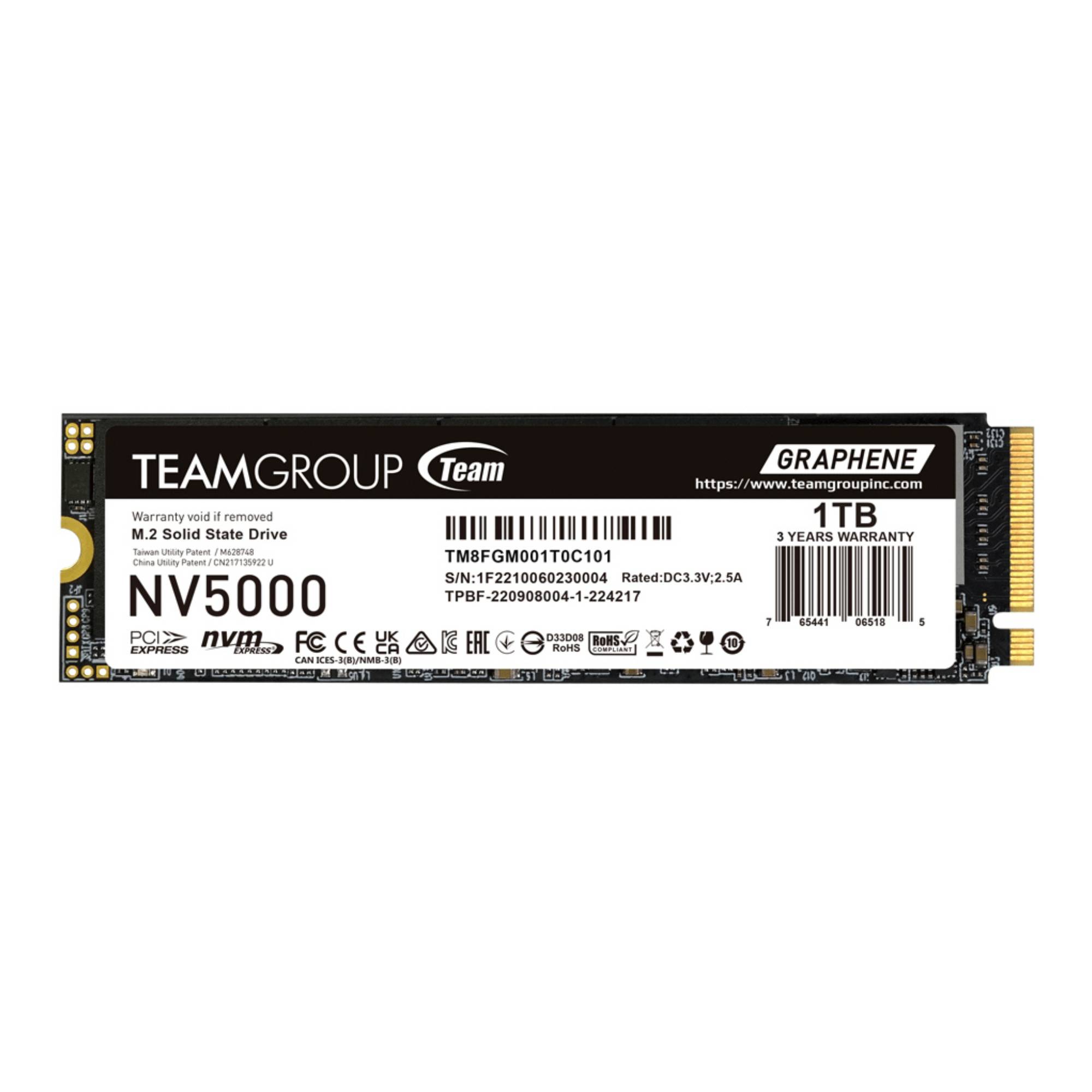 Team Group NV5000 - SSD - 1 TB - intern - M.2 2280 - PCIe 4.0 x4 (NVMe)-3