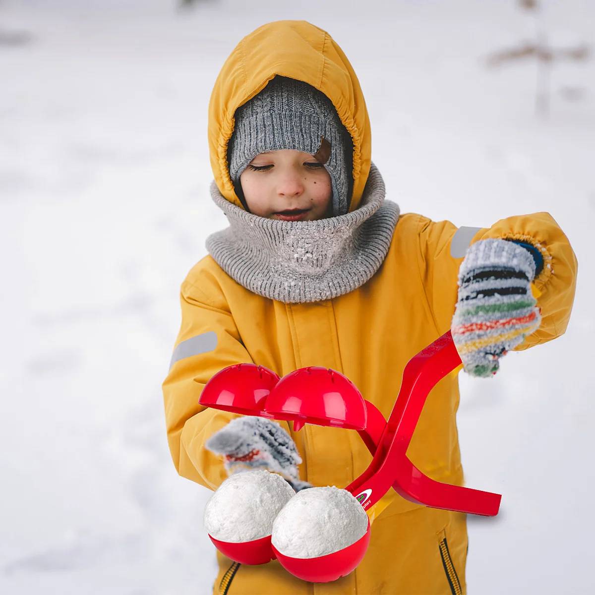 Jamara Snow Play Schneeballzange Duo 38cm rot, Schneeballmacher-2