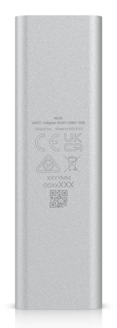 Ubiquiti UACC-ADAPTER-RJ45-USBC-5GE, RJ-45, USB Typ-C, Weiblich, Schwarz, Grau, LAN, 5 - 45 °C-3