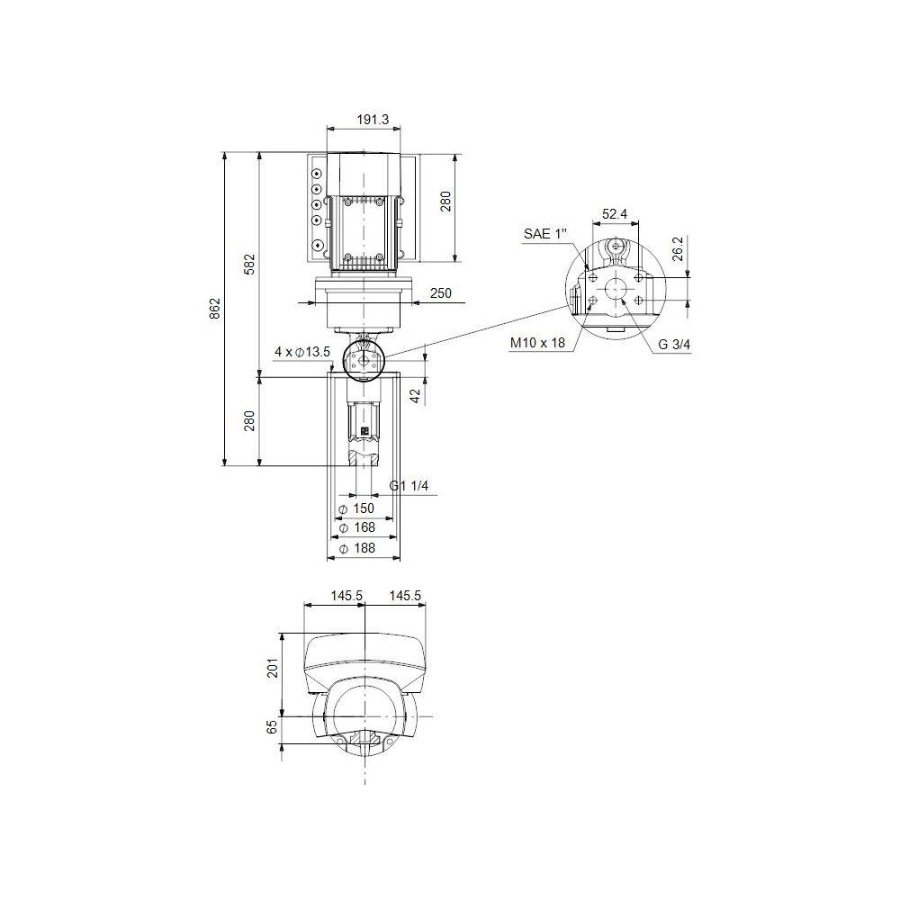 Grundfos Eintauchpumpe MTSE 40-100 R38-DQ-T, 3x380-500V 11kW 4000/min-2
