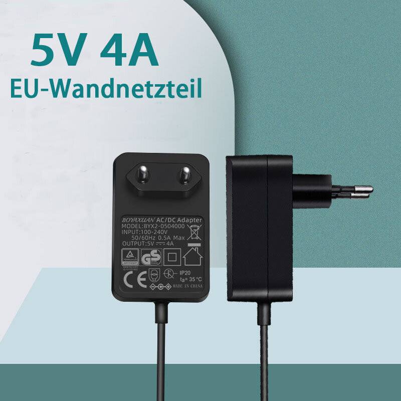 BOYAXUAN 5V4A EU-Wandnetzteil für USB-HUBs mit GS-Zertifizierung-0