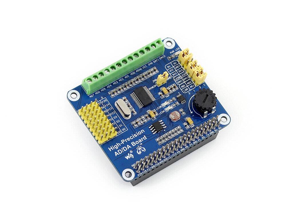 Waveshare Raspberry Pi AD/DA Expansion, technisch, deutsch, kompakt-0