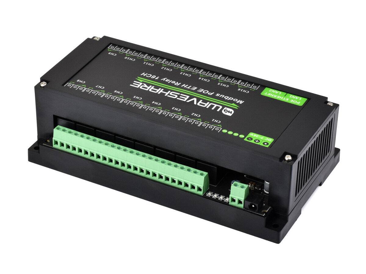 Waveshare 16-Ch Ethernet Relay Module, Technisch, Deutsch, Kompakt